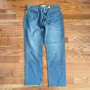 GAP 1969 Boy Fit Jeans Womens 16R Blue Relaxed Straight Leg Button-Fly Denim